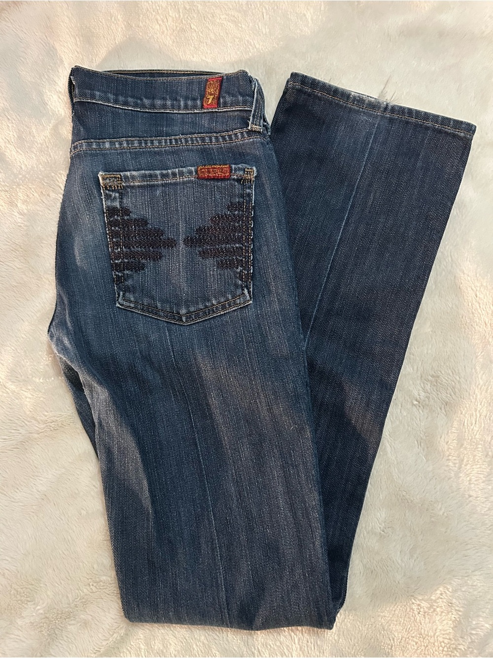 7 For All Mankind Collette Straight Leg Jeans SZ 27”x 32”